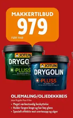 Byggmakker OLJEMALING/OLJEDEKKBEIS tilbud