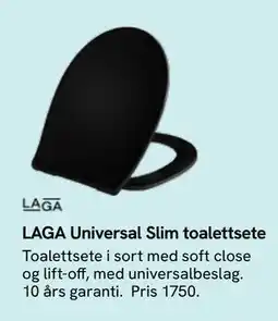 Bademiljø LAGA Universal Slim toalettsete tilbud