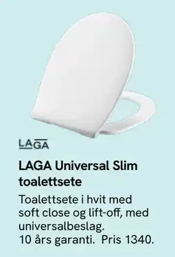 Bademiljø LAGA Universal Slim toalettsete tilbud