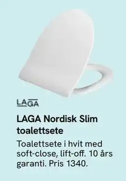 Bademiljø LAGA Nordisk Slim toalettsete tilbud