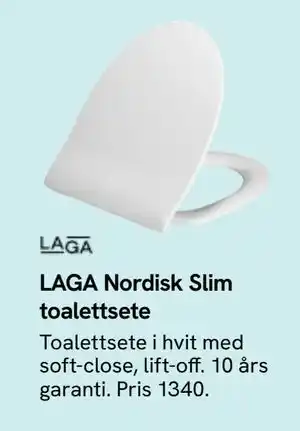 Bademiljø LAGA Nordisk Slim toalettsete tilbud