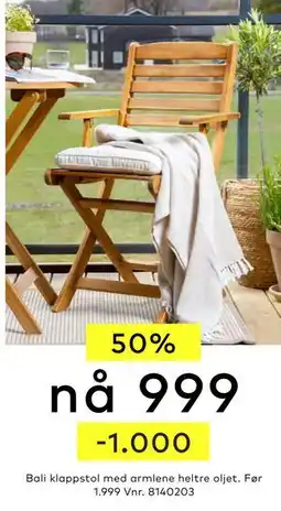 Skeidar Bali klappstol tilbud