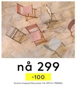 Skeidar Sorento klappstol tilbud