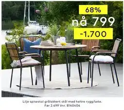 Skeidar Lilje spisestol tilbud