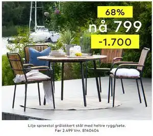 Skeidar Lilje spisestol tilbud