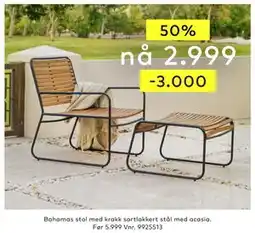 Skeidar Bahamas stol med krakk tilbud