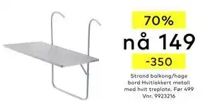 Skeidar Strand balkong/hage bord tilbud
