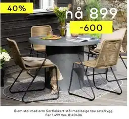 Skeidar Blom stol tilbud