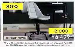 Skeidar Eddie kontorstol tilbud