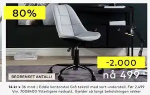 Skeidar Eddie kontorstol tilbud