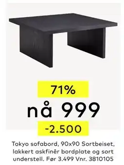 Skeidar Tokyo sofabord tilbud