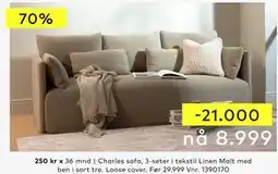 Skeidar Charles sofa tilbud