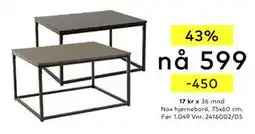 Skeidar Nox hjørnebord tilbud