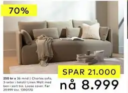 Skeidar Charles sofa tilbud