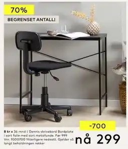 Skeidar Dennis skrivebord tilbud