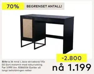 Skeidar Java skrivebord tilbud