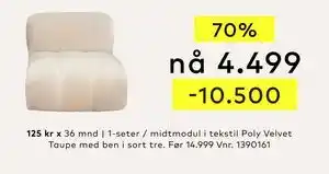 Skeidar 1-seter / midtmodul tilbud