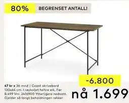 Skeidar Coast skrivebord tilbud