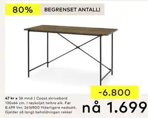 Skeidar Coast skrivebord tilbud