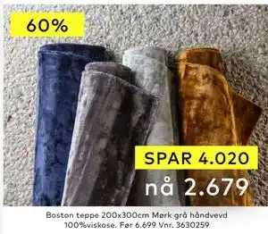 Skeidar Boston teppe tilbud