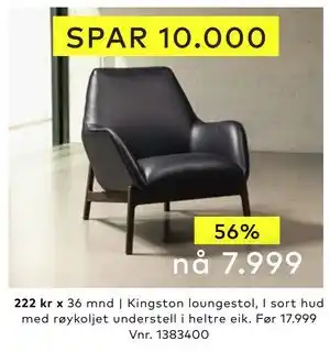 Skeidar Kingston loungestol tilbud