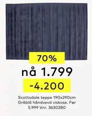 Skeidar Scottsdale teppe tilbud