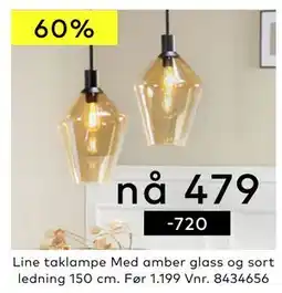 Skeidar Line taklampe tilbud