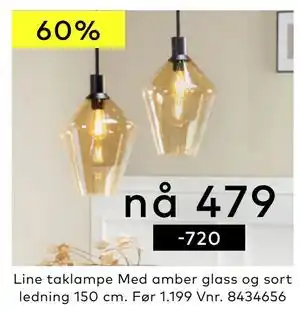 Skeidar Line taklampe tilbud