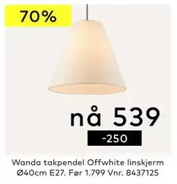 Skeidar Wanda takpendel tilbud