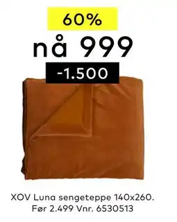 Skeidar XOV Luna sengeteppe 140x260 tilbud