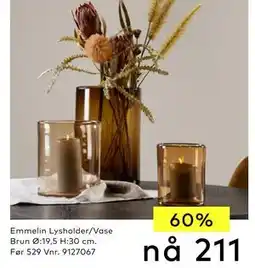 Skeidar Emmelin Lysholder/Vase tilbud