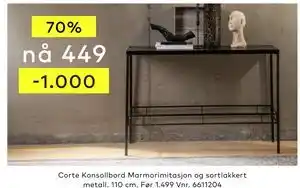 Skeidar Corte Konsollbord tilbud