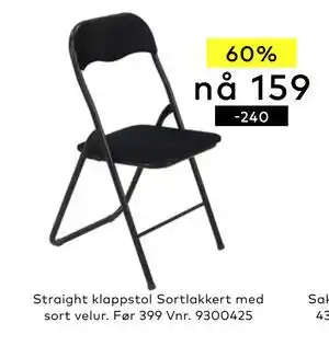 Skeidar Straight klappstol tilbud