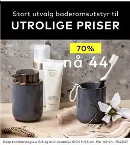 Skeidar Deep tannbørsteglass tilbud