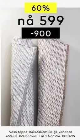 Skeidar Voss teppe tilbud