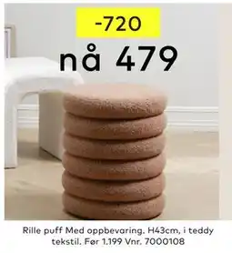 Skeidar Rille puff tilbud