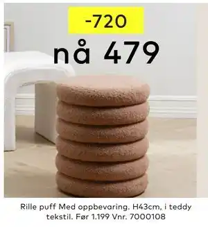 Skeidar Rille puff tilbud