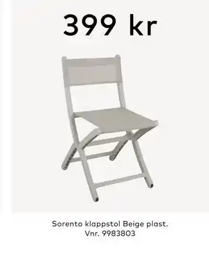 Skeidar Sorento klappstol tilbud