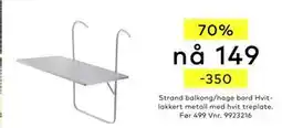 Skeidar Strand balkong/hage bord tilbud