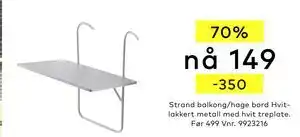 Skeidar Strand balkong/hage bord tilbud