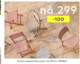 Skeidar Sorento klappstol tilbud