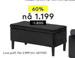 Skeidar Luce puff tilbud