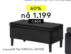 Skeidar Luce puff tilbud