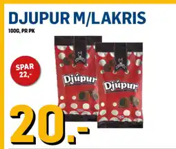 Price Lagerbutikk DJUPUR M/LAKRIS tilbud