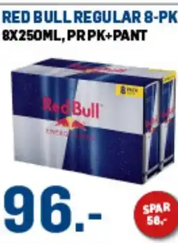 Price Lagerbutikk RED BULL REGULAR 8-PK tilbud