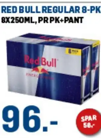 Price Lagerbutikk RED BULL REGULAR 8-PK tilbud