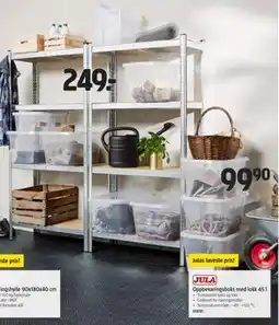 Jula Oppbevaringsboks med lokk 45 l tilbud