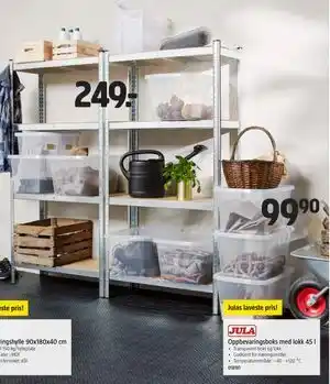 Jula Oppbevaringsboks med lokk 45 l tilbud