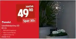 Jula Solcellebelysning LED 83 cm tilbud