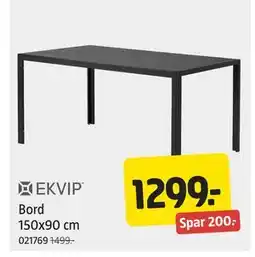 Jula Bord 150x90 cm tilbud